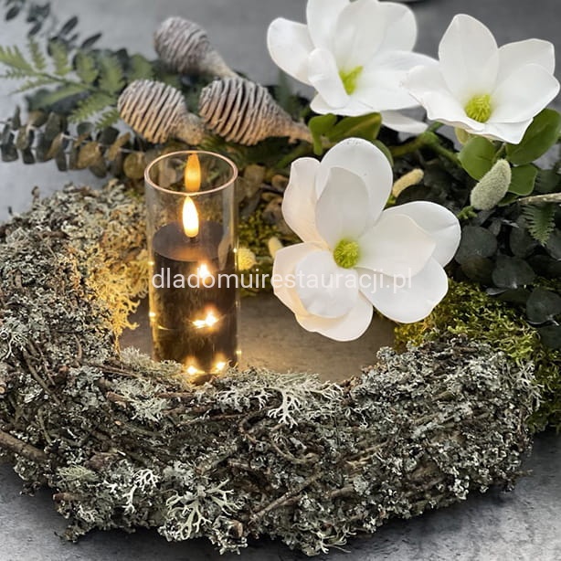 Świeca Bezpłomieniowa LED Girlanda Czarna ϕ 5,5 cm 2.jpg