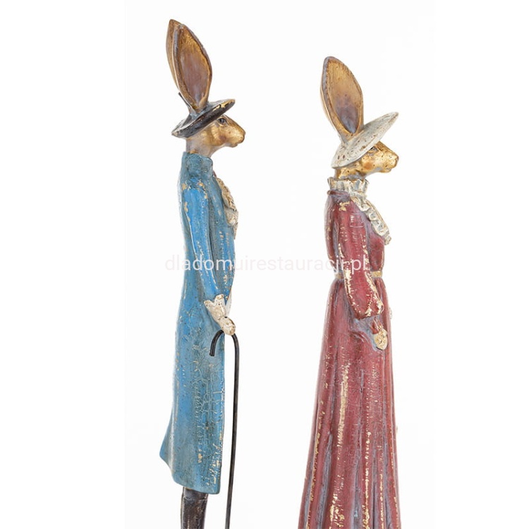 zające wielkanocne para z parasolką 39 cm.jpg