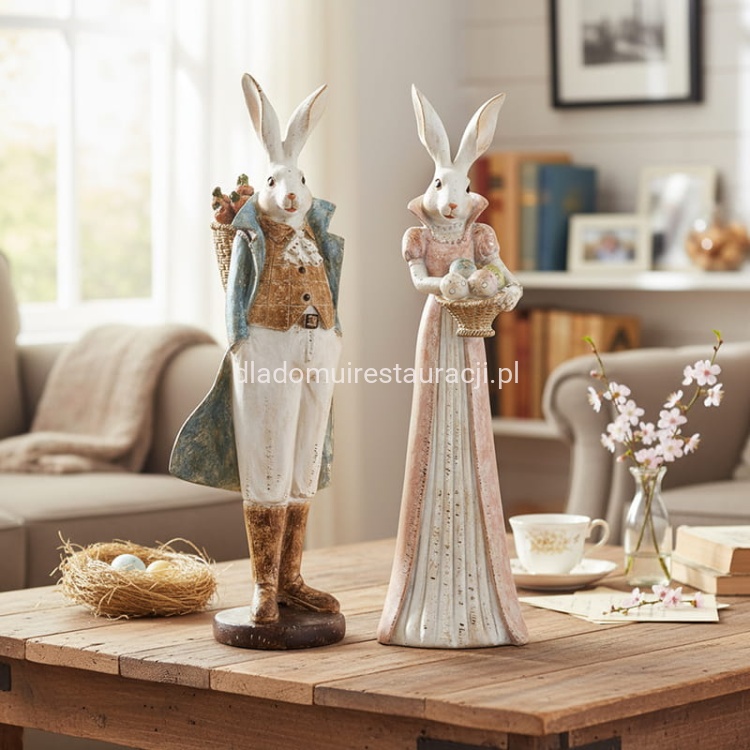 figurki zajace para wielkanocna 39 cm.jpg