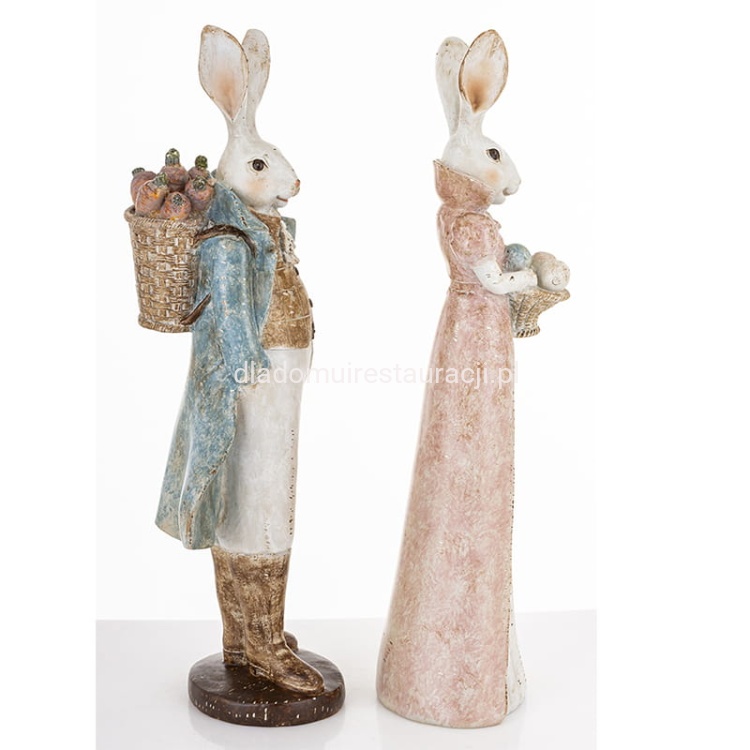 zajace wielkanocne para z koszykiem jajek 2.jpg
