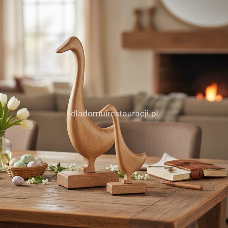 Geś dekoracyjna figurka wielkanocna z drzewa mango.jpg