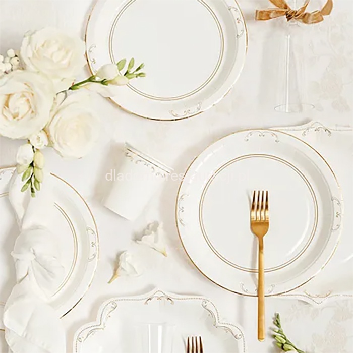 Talerzyki Białe ze złotym ornamentem slub komunia.2.jpg